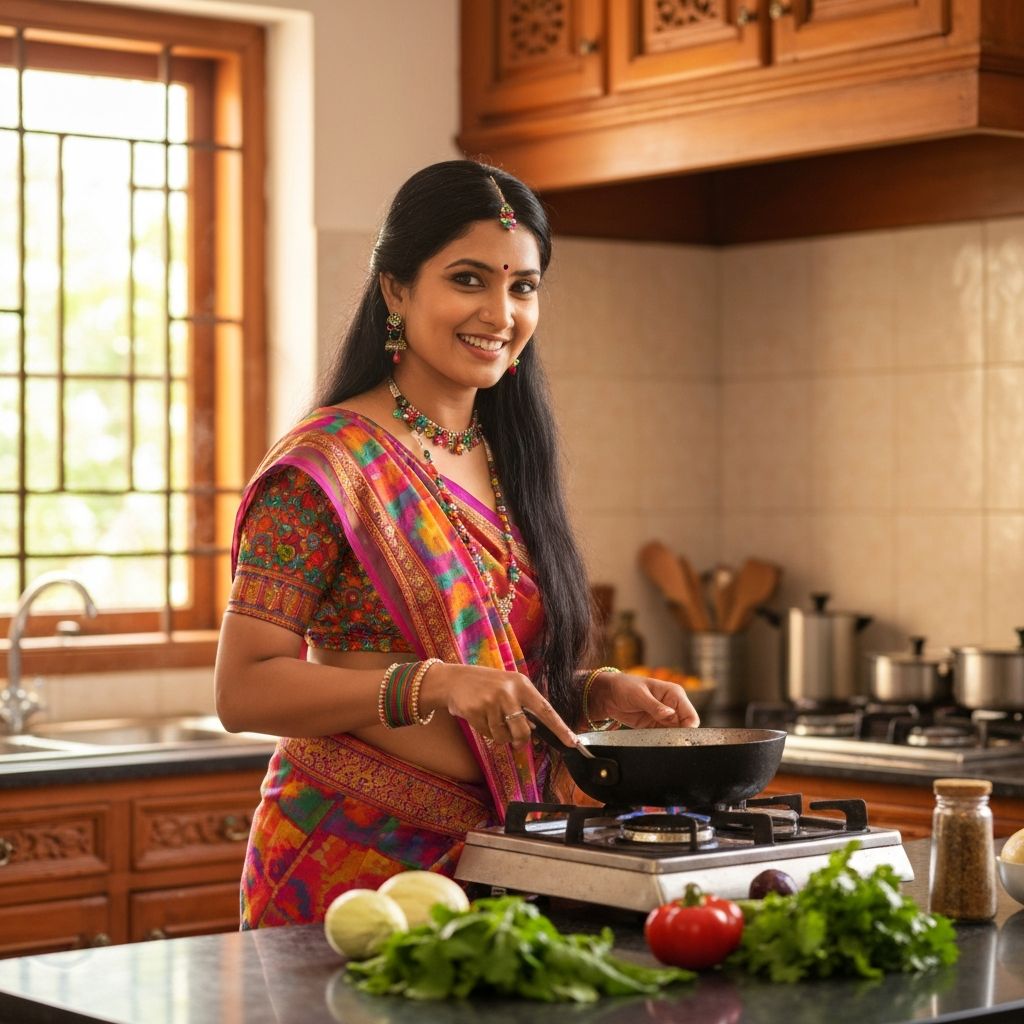 Woman cooking healthy meals